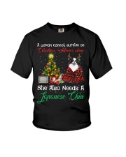 Christmas Alone - Japanese Chin 2 Youth T-Shirt tile