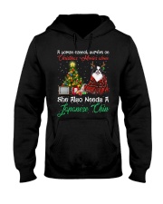 Christmas Alone - Japanese Chin 2 Hooded Sweatshirt front