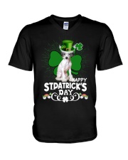 Happy Clover - Chinese Crested Dog 1 V-Neck T-Shirt tile