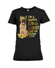 I Am Happy Go Lucky German Shepherd Dog Premium Fit Ladies Tee tile