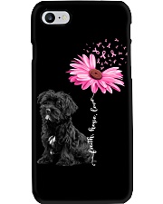 Daisy Ribbon - BLACK Morkie Phone Case tile