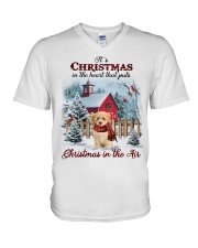 Christmas Air - Poochon V-Neck T-Shirt tile
