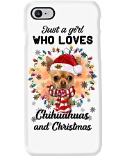 Christmas Girl - TAN Chihuahua 1 Phone Case tile