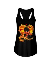 Autumn Leaf - BLACK Shih-Poo Ladies Flowy Tank tile