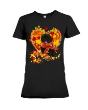 Autumn Leaf - BLACK Shih-Poo Premium Fit Ladies Tee tile