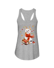 Autumn Leaves Chorkie Ladies Flowy Tank tile
