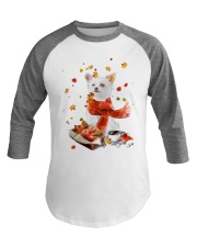Autumn Leaves Chorkie Baseball Tee tile