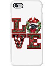 Christmas Love - BLACK Schnoodle Phone Case tile