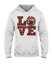 Christmas Love - BLACK Schnoodle Hooded Sweatshirt front