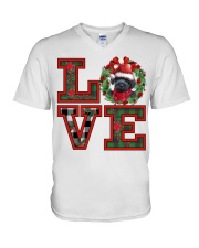 Christmas Love - BLACK Schnoodle V-Neck T-Shirt tile