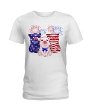 American Firework - Pig Ladies T-Shirt tile