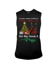 Christmas Alone - BLACK Pug 1 Sleeveless Tee tile