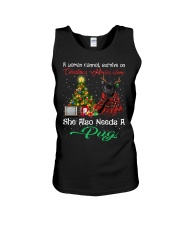 Christmas Alone - BLACK Pug 1 Unisex Tank tile