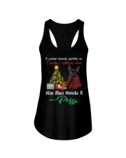 Christmas Alone - BLACK Pug 1 Ladies Flowy Tank tile