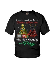 Christmas Alone - BLACK Pug 1 Youth T-Shirt tile