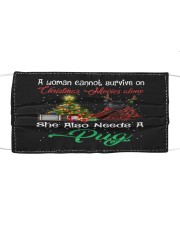 Christmas Alone - BLACK Pug 1 Mask tile
