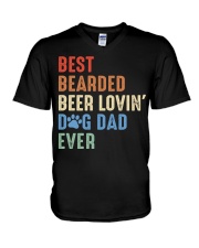 Best Bearded Beer Lovin Dog Dad Ever V-Neck T-Shirt tile