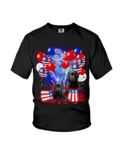 4th July Balloons - Black Labrador Retriever Youth T-Shirt tile