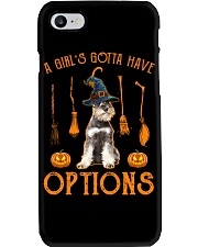 Options - GREY Miniature Schnauzer Phone Case tile