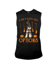 Options - GREY Miniature Schnauzer Sleeveless Tee tile