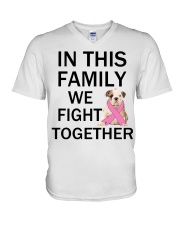 Fight Together - old english bulldog 1 V-Neck T-Shirt tile