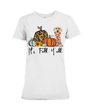 Fall Pumpkin Labrador Premium Fit Ladies Tee tile