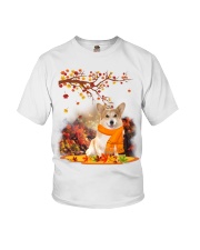 Fall Leaf - Corgi Youth T-Shirt tile