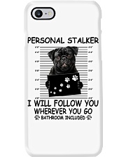 Personal Stalker - BLACK Pug Phone Case tile