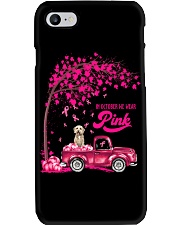 LBN October Pink Truck Goldendoodle 3 Phone Case tile
