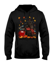 Hot Chocolate - BLACK American Cocker Spaniel Hooded Sweatshirt tile