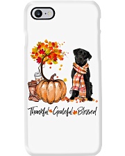 Thankful Fall - Black labrador Phone Case tile