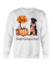 Thankful Fall - Black labrador Crewneck Sweatshirt tile