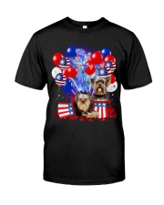 4th July Balloons - Yorkshire Terrier Premium Fit Mens Tee tile