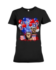 4th July Balloons - Yorkshire Terrier Premium Fit Ladies Tee tile
