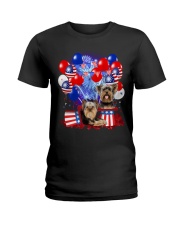 4th July Balloons - Yorkshire Terrier Ladies T-Shirt tile