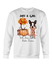 Fall And - Boston Terrier 1 Crewneck Sweatshirt tile