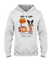 Fall And - Boston Terrier 1 Hooded Sweatshirt tile