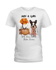 Fall And - Boston Terrier 1 Ladies T-Shirt tile