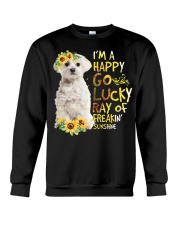 I Am Happy Go Lucky Maltese 1 Crewneck Sweatshirt tile