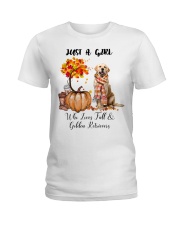 Fall And - golden Retriever 1 Ladies T-Shirt tile