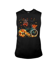 Autumn Bike - CHOCOLATE Miniature Schnauzer Sleeveless Tee tile