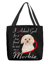 He Sent - GOLD Morkie All-Over Tote tile