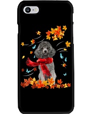 Flying Scarf - SILVER Miniature Poodle Phone Case tile
