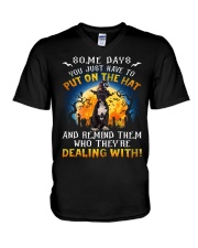 Dealing - BLACK American Staffordshire Terrier V-Neck T-Shirt tile