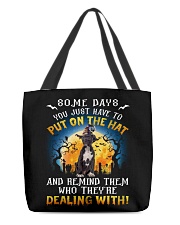 Dealing - BLACK American Staffordshire Terrier All-Over Tote tile