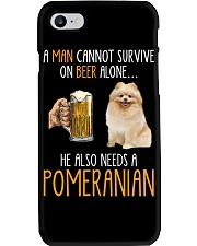 Beer Alone - Pomeranian Phone Case tile