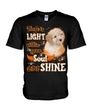 Shine - CREAM Toy Poodle V-Neck T-Shirt tile