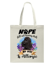 Allergic - BLACK Miniature Poodle Tote Bag tile