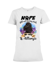 Allergic - BLACK Miniature Poodle Premium Fit Ladies Tee tile