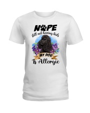 Allergic - BLACK Miniature Poodle Ladies T-Shirt tile
